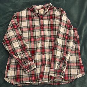 L.L. Bean Men's Scotch Plaid Flannel Shirt, Traditional Fit